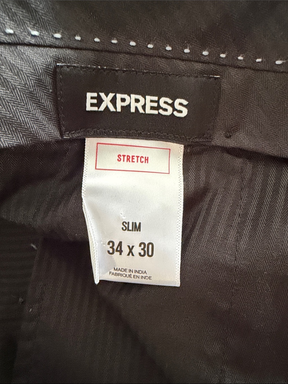 Express Men's Gray Slim Fit Wool Blend Stretch Suit 2-Piece Set 42R / 34x30 - Picture 12 of 16